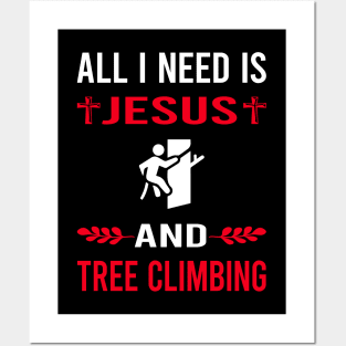 I Need Jesus And Tree Climbing Climber Posters and Art